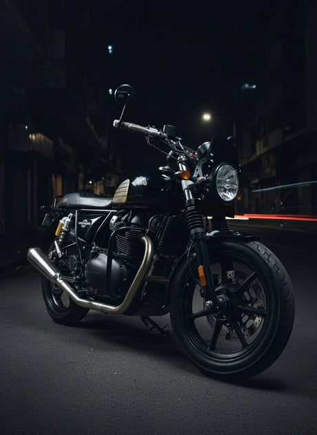 SS Motocorp 2x2 Full System Exhaust Fat Cans for Royal Enfield Interceptor 650 Continental GT 650 with H Joint