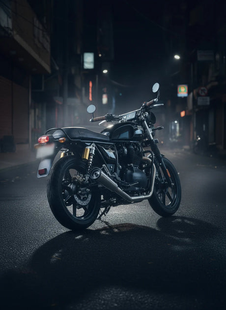 SS Motocorp 2x2 Full System Exhaust Fat Cans for Royal Enfield Interceptor 650 Continental GT 650 with H Joint