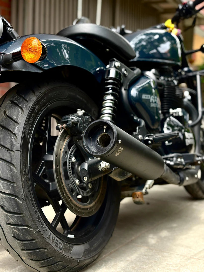 SS Motocorp Slip-On Exhaust Black Finish for Royal Enfield Shotgun 650 Pair