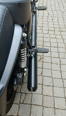 SS Motocorp Slip-On Exhaust for Royal Enfield Classic Reborn 350 Steel Polished Matte Black Finish