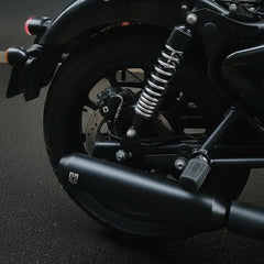 SS Motocorp Slip-On Exhaust for Royal Enfield Classic Reborn 350 Steel Polished Matte Black Finish
