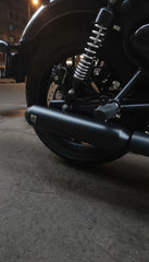 SS Motocorp Slip-On Exhaust for Royal Enfield Meteor 350 Steel Polished Matte Black Finish