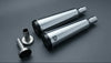 SS Motocorp Fat Cans Slip-On Exhaust Pair for Royal Enfield Interceptor 650 GT 650 Matte Mirror Black Finish