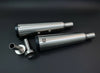 SS Motocorp Fat Cans Slip-On Exhaust Pair for Royal Enfield Interceptor 650 GT 650 Matte Mirror Black Finish