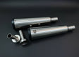 SS Motocorp Fat Cans Slip-On Exhaust Pair for Royal Enfield Interceptor 650 GT 650 Matte Mirror Black Finish
