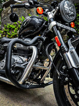 SS Motocorp 2x2 Full System Exhaust for Royal Enfield Super Meteor 650 with Header Mid Pipes Slip-On O2 Sensor Compatible