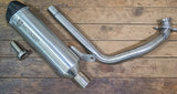 SS Motocorp Full System Exhaust for Royal Enfield Himalayan 450 Stainless Steel Header Carbon Fiber Tip Slip-On
