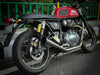 SS Motocorp 2x2 Full System Exhaust Slim Cans for Royal Enfield Interceptor 650 Continental GT 650 with H Joint