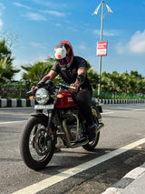 SS Motocorp 2x2 Full System Exhaust Slim Cans for Royal Enfield Interceptor 650 Continental GT 650 with H Joint