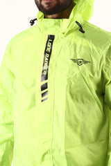 Lone Ranger DryStorm Neon Waterproof Motorcycle Rain Jacket High Visibility
