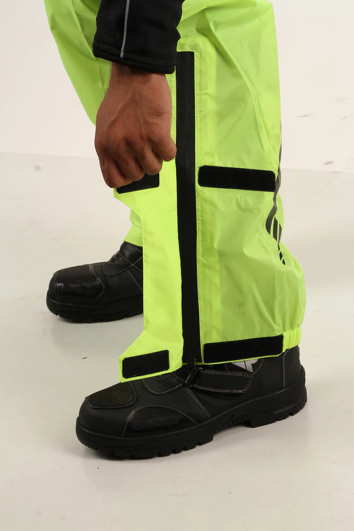 Lone Ranger DryStorm Neon Waterproof Motorcycle Rain Pants High Visibility