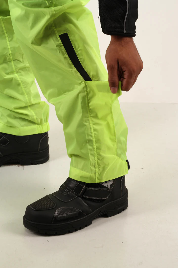 Lone Ranger DryStorm Neon Waterproof Motorcycle Rain Pants High Visibility