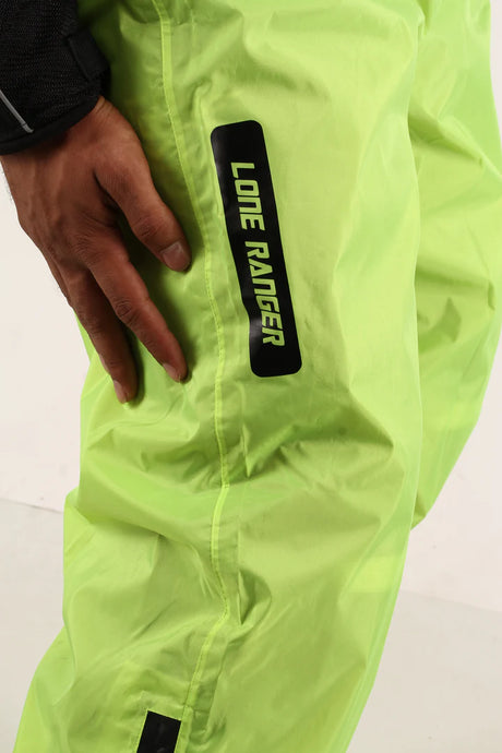 Lone Ranger DryStorm Neon Waterproof Motorcycle Rain Pants High Visibility