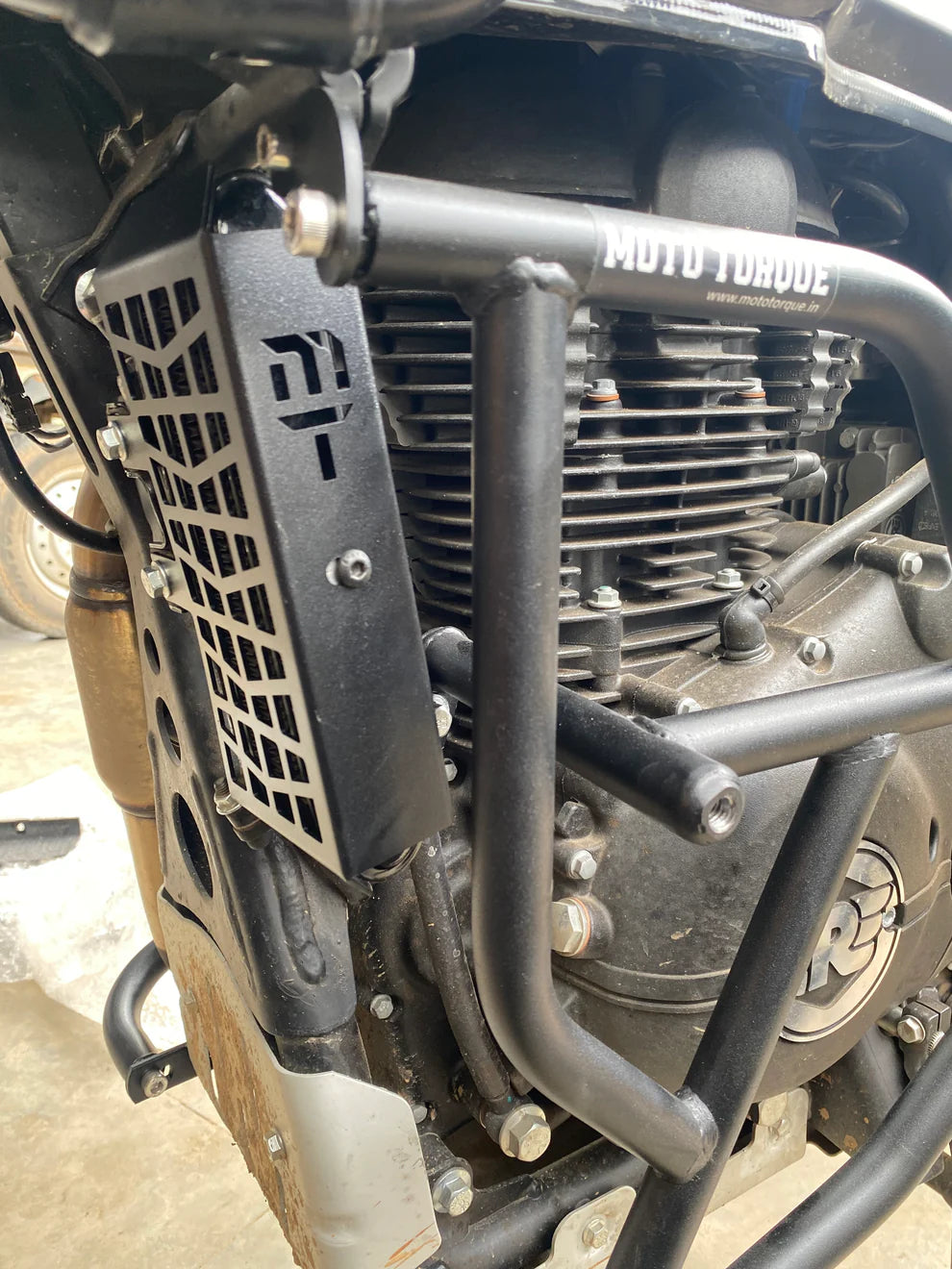 Mototorque radiator guard Royal Enfield Himalayan mild steel cooling protection grill
