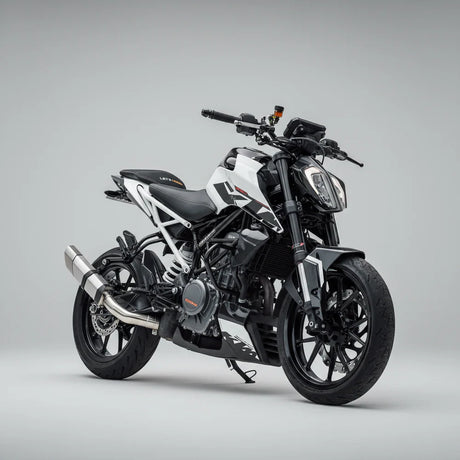 Barrel Rogue stainless steel slip-on exhaust with link pipe for KTM Duke 390 RC 390 Adventure 390 and KTM 250 models