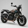 Barrel Rogue 2.0 Slip-On Exhaust with Link Pipe for Royal Enfield Guerrilla 450 in 304 Stainless Steel Black and Silver Performance Exhaust