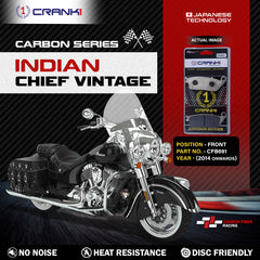 CRANK1 Carbon Front Brake Pads CFB691 for Indian Chief Vintage 2014 Onwards Premium Motorcycle Brake Pads
