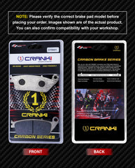 CRANK1 Carbon Front Brake Pads CFB691 for Indian Chief Vintage 2014 Onwards Premium Motorcycle Brake Pads