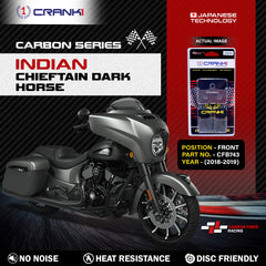 CRANK1 CFB743 Carbon Front Brake Pads for Indian Chieftain Dark Horse