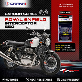 CRANK1 CFB312 Carbon Brake Pads Rear For Royal Enfield Interceptor 650 2018+