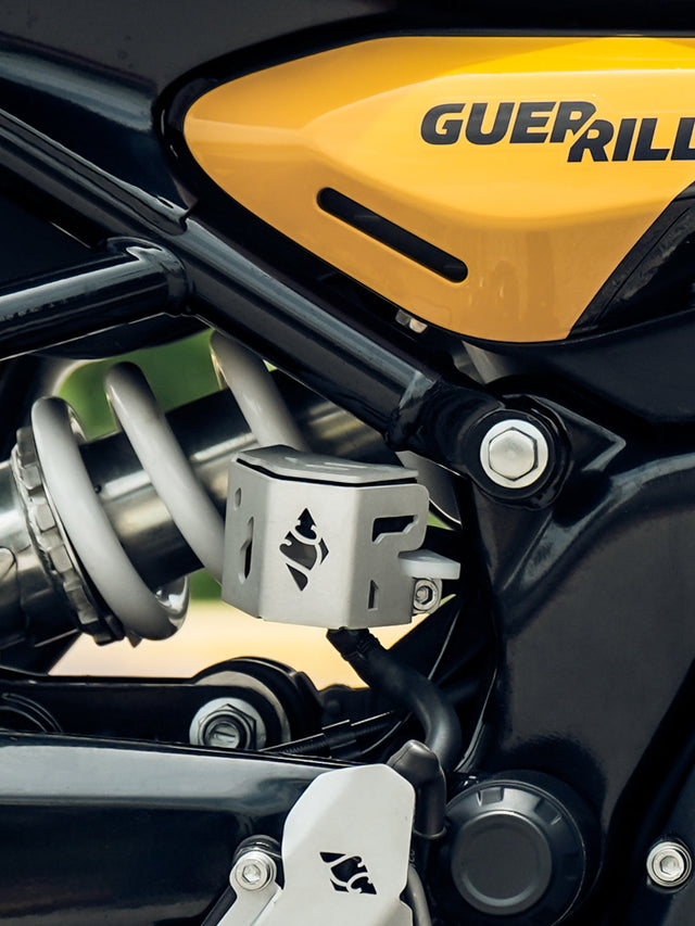 LEGUNDARY Custom casque rear oil cap for Royal Enfield Guerrilla 450 silver aluminium