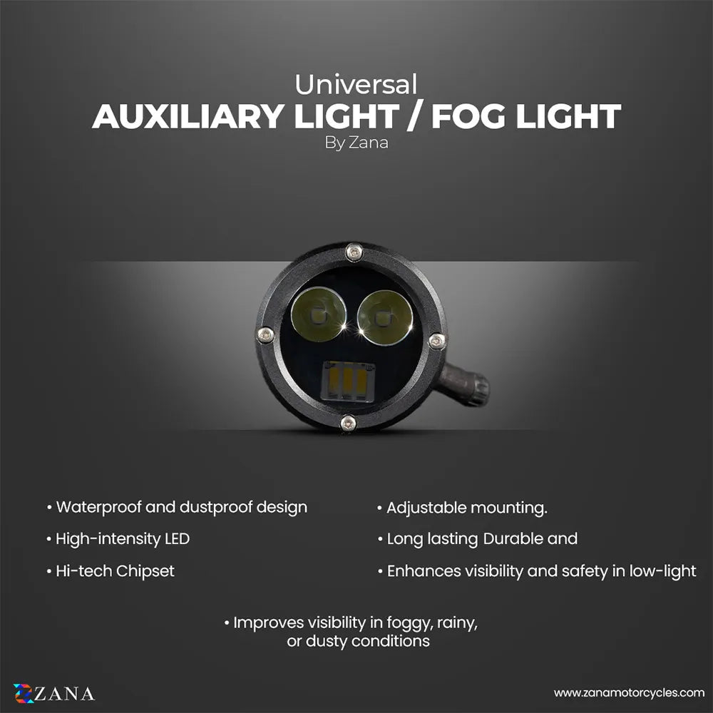 ZANA Fog Light ZFL-35 Universal LED Fog Lights with Dual Colour Beam, CNC Aluminium Body and IP68 Waterproof Design | Legendary Custom