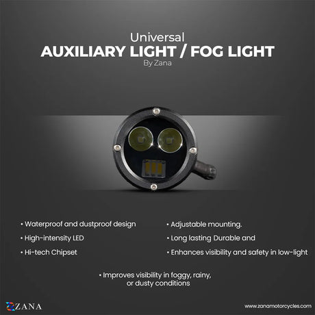 ZANA Fog Light ZFL-35 Universal LED Fog Lights with Dual Colour Beam, CNC Aluminium Body and IP68 Waterproof Design | Legendary Custom