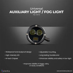 ZANA Fog Light ZFL-35 Universal LED Fog Lights with Dual Colour Beam, CNC Aluminium Body and IP68 Waterproof Design | Legendary Custom