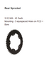Brass Chain and Sprocket Kit 13T 45T 114 Links for Jawa Perak 334cc HXRC 374NF