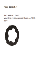 Brass Chain and Sprocket Kit 13T 45T 114 Links for Jawa Perak 334cc HXRC 374NF