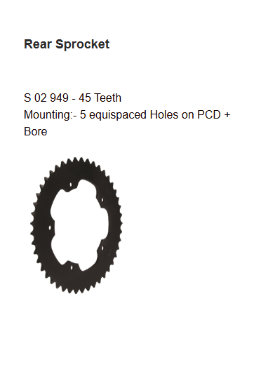 Brass Chain and Sprocket Kit 13T 45T 114 Links for Jawa Perak 334cc HXRC 374NF