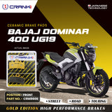 CRANK1 Ceramic Front Brake Pads for Bajaj Dominar 400 UG19 CRM8609