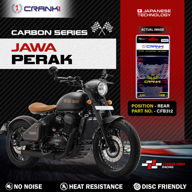 CRANK1 CFB312 carbon brake pads for Jawa Perak rear wheel