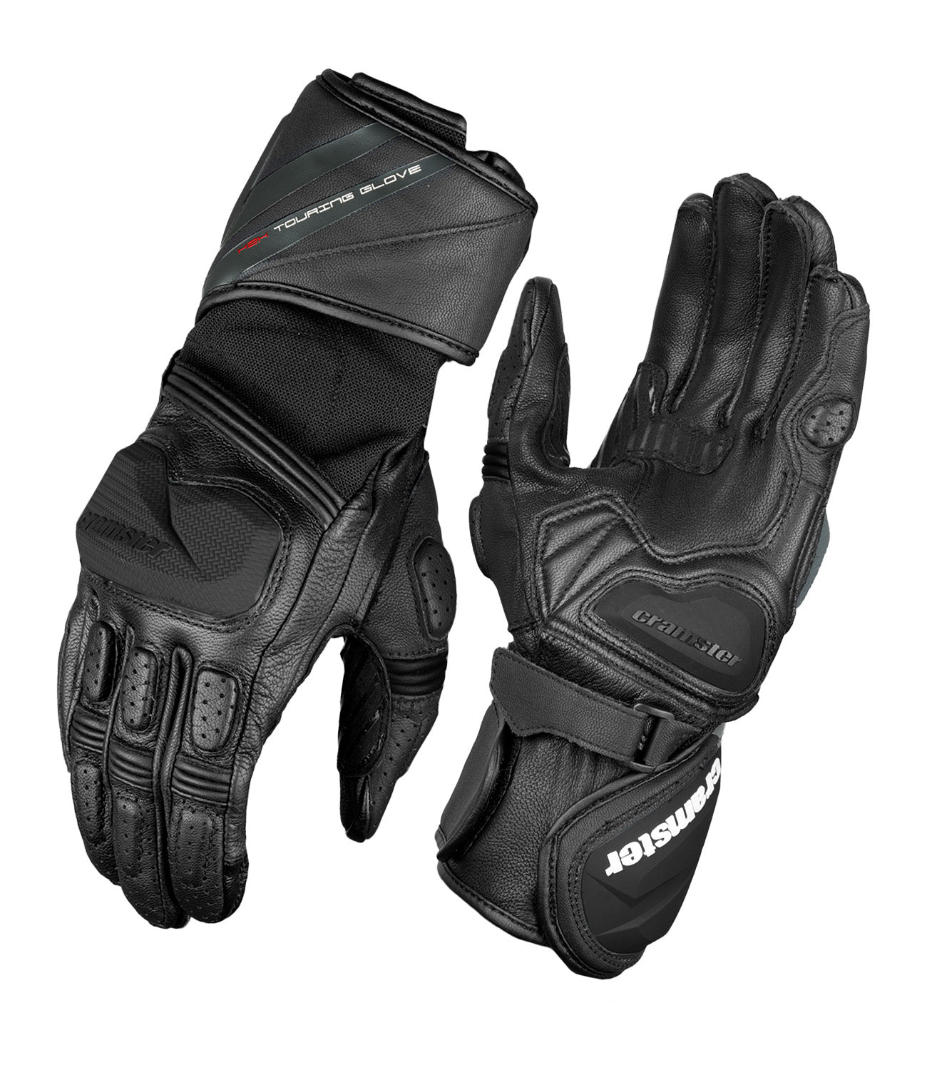 CRAMSTER K2K full gauntlet motorcycle gloves black