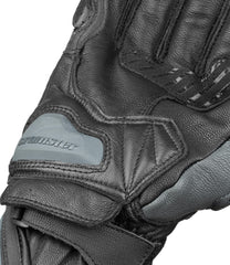 CRAMSTER K2K leather riding gloves black grey