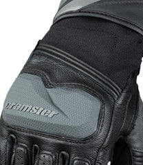 CRAMSTER K2K leather riding gloves black grey