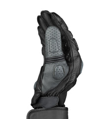 CRAMSTER K2K leather riding gloves black grey