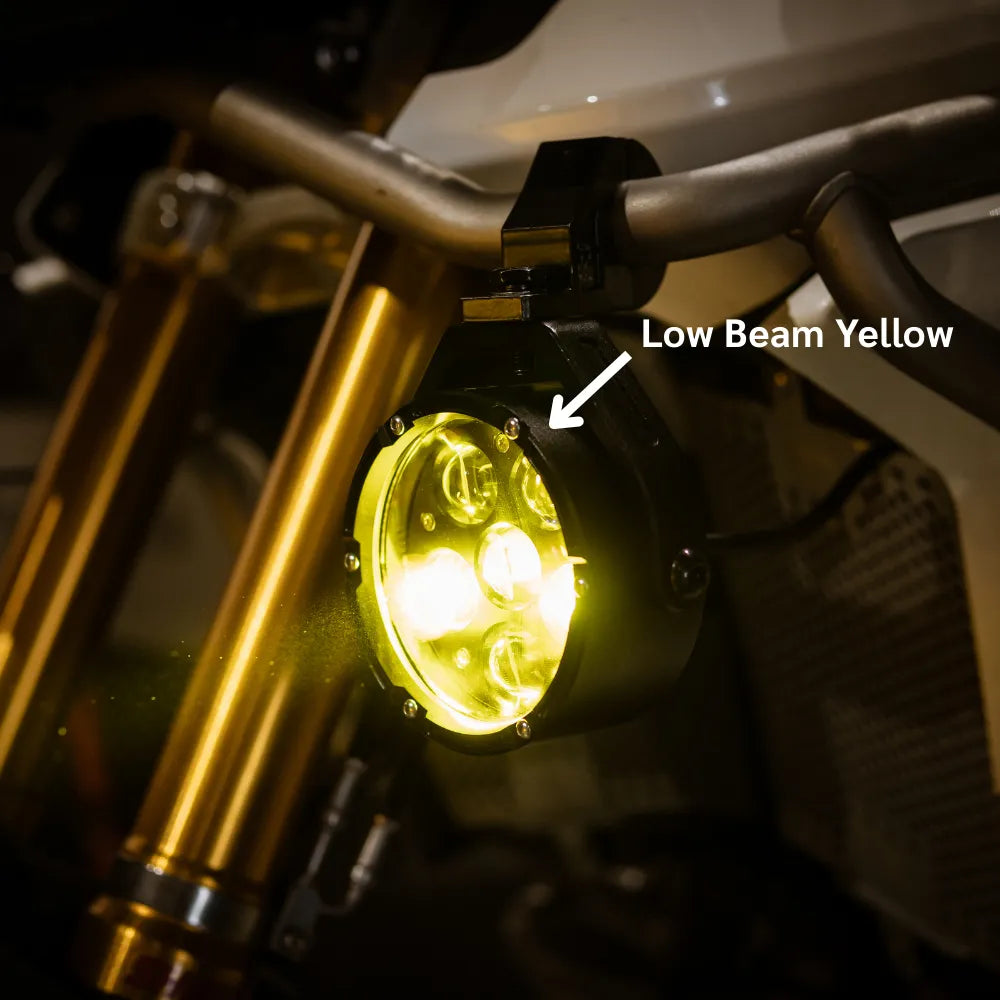 ZANA Fog Light ZFL-60 Universal 6 LED Motorcycle Fog Lights with Dual Colour Beam, Dimmer and Flasher Mode | Legendary Custom