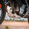 Kawasaki KLX 230 Vambrace Bash Plate Silver CBU Version heavy-duty mild steel skid plate for engine and chassis protection