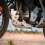 Kawasaki KLX 230 Vambrace Bash Plate Silver CBU Version heavy-duty mild steel skid plate for engine and chassis protection