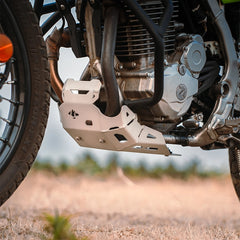 Kawasaki KLX 230 Vambrace Bash Plate Silver CBU Version heavy-duty mild steel skid plate for engine and chassis protection