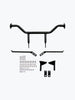 Legundary Custom Fort Knox Side Box Bolt-On Mounts for Kawasaki Versys 650 Black Mild Steel Pannier Rack