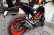 KTM Duke 390 Devil Evolution exhaust 2015 model installed