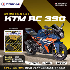 CRANK1 CRM359 ceramic rear brake pads for KTM RC 390 motorcycle