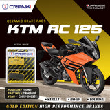 CRANK1 Ceramic Front Brake Pads CRM8609 for KTM RC 125 (2012-2023) HH Rated Motorcycle Disc Brake Pads 1 Set