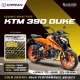 CRANK1 Ceramic Front Brake Pads CRM8609 for KTM 390 Duke 2012-2023 HH Rated Motorcycle Disc Brake Pads