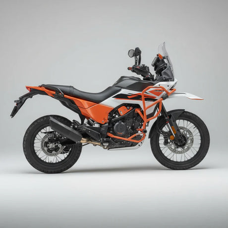 Barrel Rogue 2.0 stainless steel slip-on exhaust with link pipe for KTM Adventure 390 2025