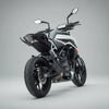 Barrel Rogue black stainless steel slip-on exhaust with link pipe for KTM Duke 390 RC 390 Adventure 390 and Duke 250