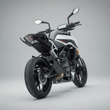 Barrel Rogue black stainless steel slip-on exhaust with link pipe for KTM Duke 390 RC 390 Adventure 390 and Duke 250