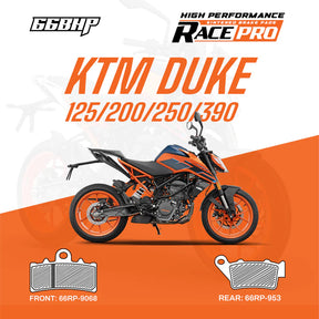 66BHP Race Pro Sintered Brake Pads for KTM Duke and RC 125 200 250 390 Front 66RP-9068 Rear 66RP-953